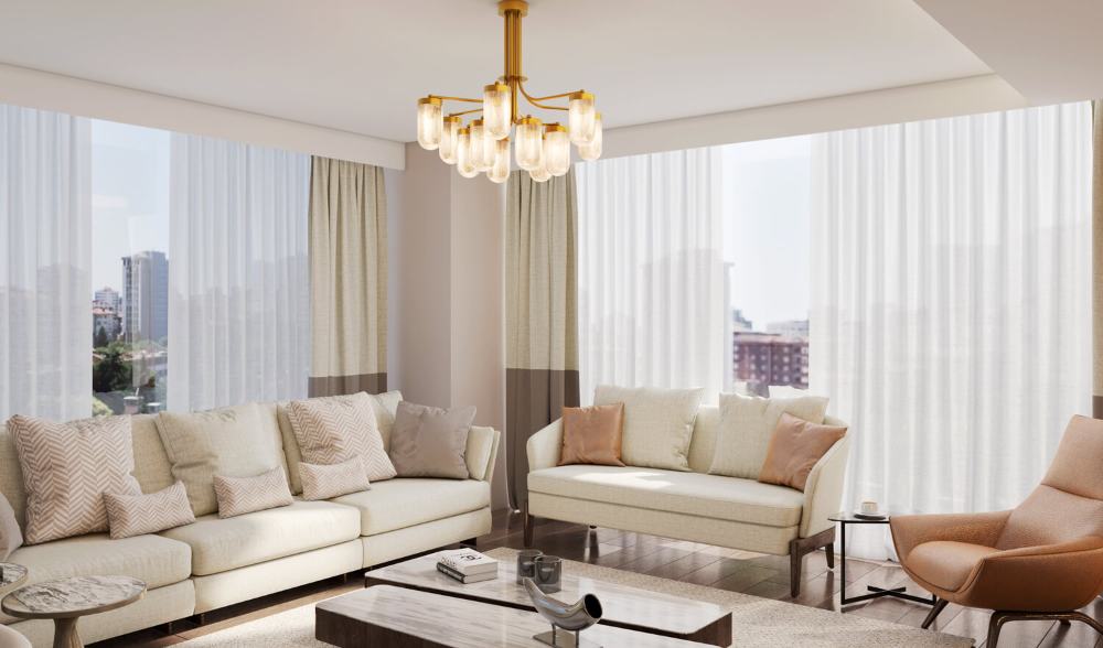 سالن پذیرایی واحد مسکونی در پروژه Elite Erenköy استانبول