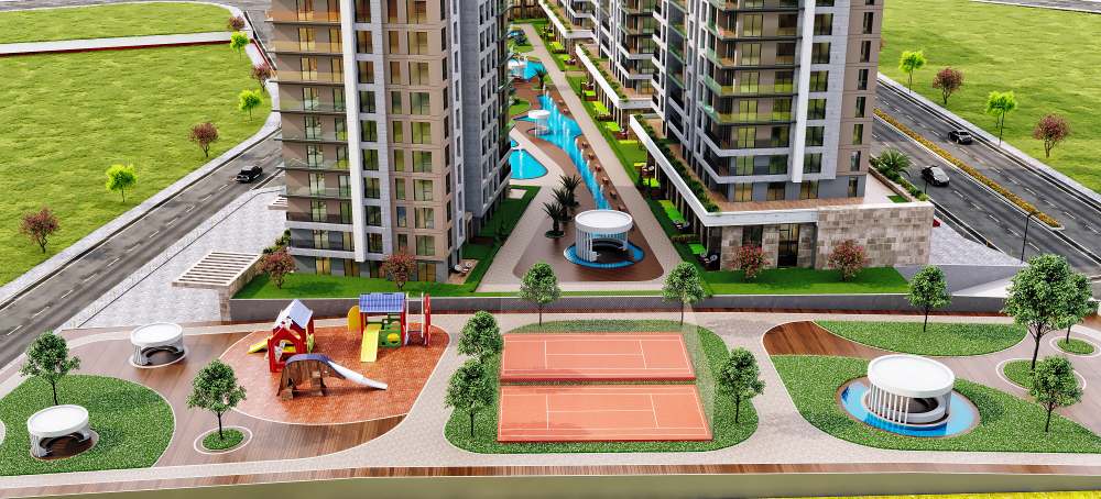 فظای سبز پروژه Yaşam Marina بیلیکدوزو استانبول